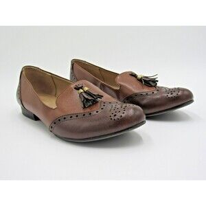 Naturalizer Lorraine Tassel Loafers Women's 8.5 Brown Faux Leather Cap Toe